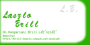 laszlo brill business card